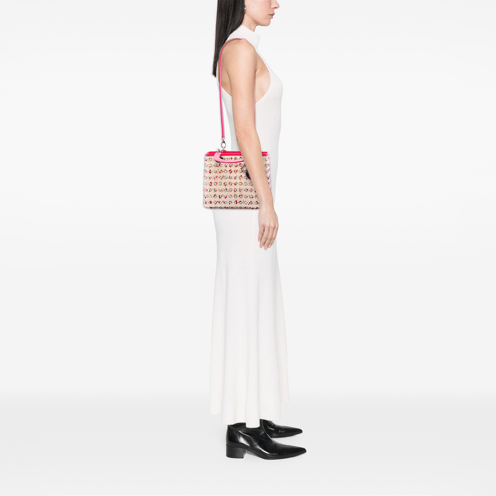 Pre-Loved Dior Medium Woven Raffia Lady Dior - Picture 6 of 7